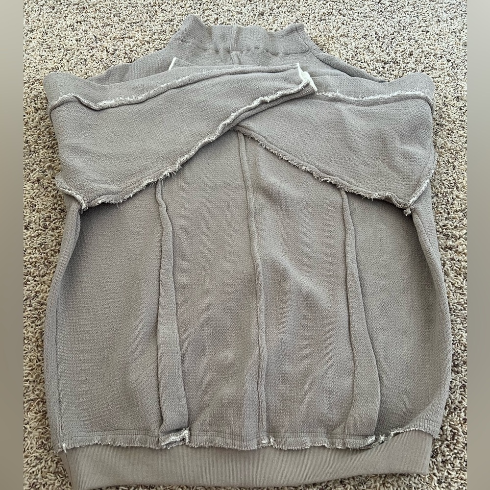 Free People oversized sweatshirt/sweater, medium, beige
